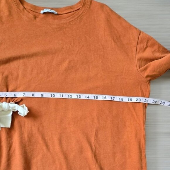 Zara Burnt Orange Short Sleeves T Shirt Dress Size Medium - Picture 8 of 11